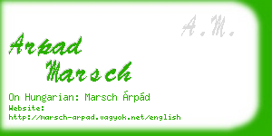 arpad marsch business card